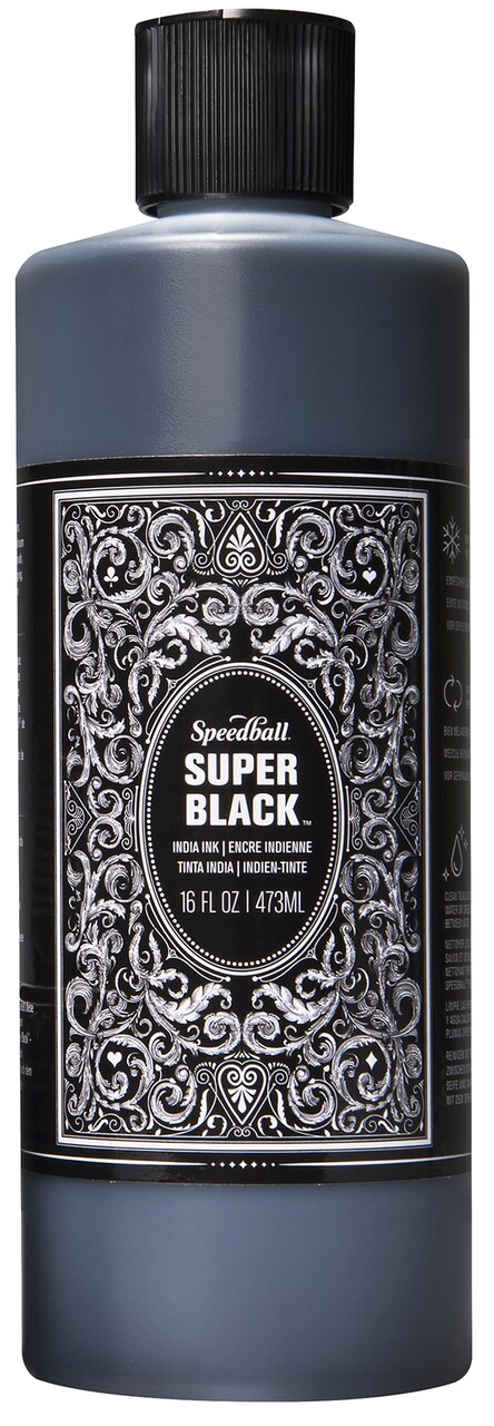 Speedball Super Black India Ink-16oz